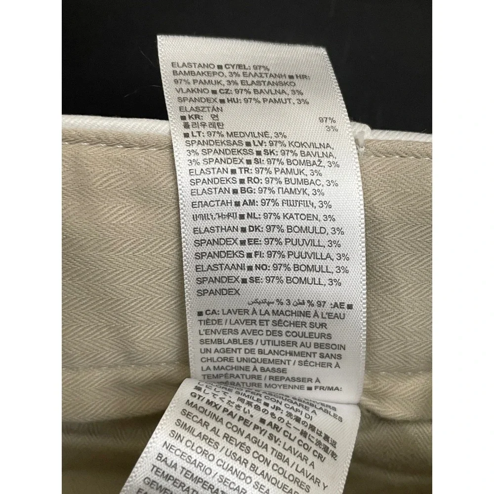 NEW Banana Republic Authentic Slim Chino Pants 31x32 Iced Vanilla White Stretch